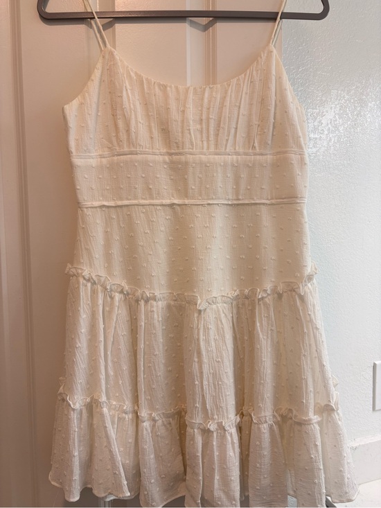 Hello Molly Dresses & Skirts - White Tiered Spaghetti Strap Dress